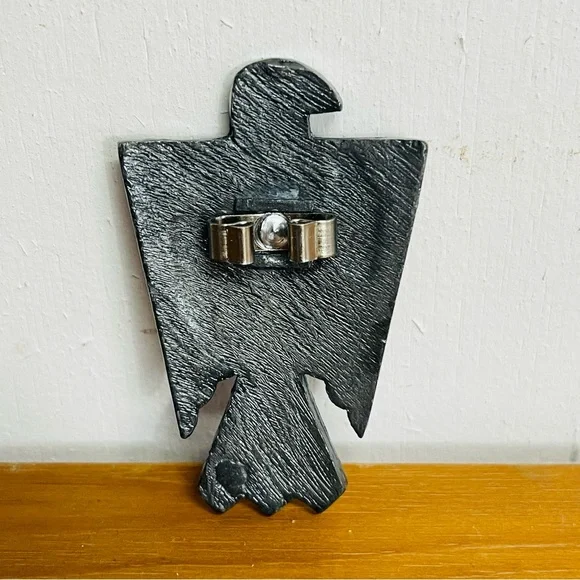 Silver Thunderbird Bird Bolo Tie Southwestern Western Native American Style - Picture 5 of 7